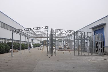 China Waterproof Prefabricated Sheds / Metal Car Sheds With Galvanized Steel Frames distributor